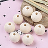 Unfinished Natural Wood Beads X-WOOD-S651-A30mm-LF-5