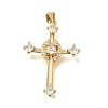 Brass Micro Pave Clear Cubic Zirconia Pendants CU-CBA9883-05H-G-1
