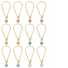 Heart Alloy Enamel Cup Pendant Decorations HJEW-AB00486-1