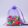 Rectangle Organza Drawstring Bags CON-PW0001-054B-23-1