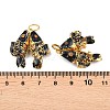 Brass Cloisonne Pendants KK-P251-A01-G-09-3