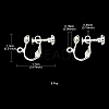 Rack Plated Brass Screw Clip-on Earring Findings KK-YW0001-10S-3