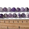 Faceted Round Natural Chevron Amethyst Bead Strands G-S380-01B-5