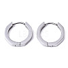 Tarnish Resistant 304 Stainless Steel Huggie Hoop Earrings X-STAS-R115-22P-1