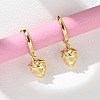Brass Strawberry Hoop Earrings EJEW-M077-19G-01-5
