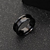 201 Stainless Steel Grooved Finger Ring Settings MAK-WH0007-16B-2