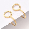 Brass Clip-on Earring Converters Findings KK-D060-07G-3