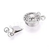 Rack Plating Flower Brass Box Clasps KK-QA183-99P-2