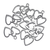 Antique Silver Plated Tibetan Style Zinc Alloy Heart to Heart Pendants X-A0943Y-4