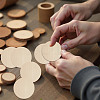 Unfinished Wooden Flat Round Cutouts WOOD-WH0050-042C-4