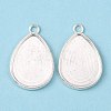 Teardrop Alloy Pendant Cabochon Settings PALLOY-N0088-01S-NF-3