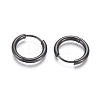 304 Stainless Steel Huggie Hoop Earrings EJEW-F111B-17mm-B-2