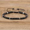 Natural Lava Rock Beaded Braided Bracelets QH4784-6-1