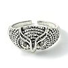 Owl Alloy Open Cuff Rings RJEW-K275-41AS-2