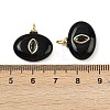 Natural Black Onyx(Dyed & Heated) Pendants X-KK-B157-42H-10-3