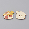 2-Hole Printed Wooden Buttons WOOD-S037-023-2
