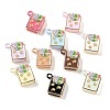 Alloy Enamel Pendants AL-CBAEAA8-09-1
