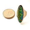 Resin Horse Eye Finger Rings RJEW-R006-01G-02-5