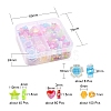 4 Style Transparent Acrylic Beads MACR-YW0001-61-3