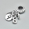 925 Sterling Silver European Dangle Charms STER-I019-56AS-2