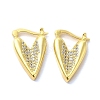 Clear Cubic Zirconia Heart Hoop Earrings EJEW-A095-01G-1