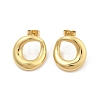 Donut PVD Vacuum Plating 304 Stainless Steel Stud Earrings for Women EJEW-C120-07G-1