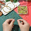 50G 5 Colors Christmas Theme Silver Lined Glass Seed Beads SEED-YW0002-62A-5