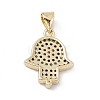 Rack Plating Brass Micro Pave Cubic Zirconia Pendants KK-G451-19G-2