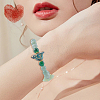 50Pcs Baking Paint and Golden Metal Enlaced Glass Beads DGLA-SC0001-05-6