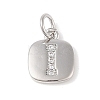 Rack Plating Brass Micro Pave CLear Cubic Zirconia Charms KK-E110-14P-I-1
