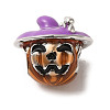 Halloween Brass Enamel European Beads LS-KK-A203-04B-P-1
