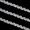 1 Yard Brass Glass Link Chains AJEW-AR0002-74-2