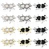 CHGCRAFT 12Pcs 6 Styles Alloy Connector Charms FIND-CA0008-38-1