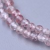 Natural Strawberry Quartz Beaded Necklaces NJEW-K114-A-A14-2