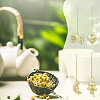 4Pcs 4 Style Loose Tea Infuser with Chain & Hook AJEW-DC0001-10-4