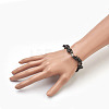 Natural Obsidian Beads Stretch Bracelets BJEW-JB03860-07-3