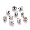 Tarnish Resistant 201 Stainless Steel Corrugated Beads STAS-S103-16B-P-1