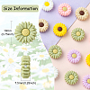 20Pcs Daisy Food Grade Eco-Friendly Silicone Focal Beads SIL-CJ0001-07-2