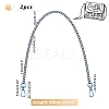   2Pcs Zinc Alloy Curb Chain Bag Handles FIND-PH0009-82B-2