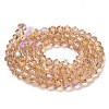 Transparent Electroplate Glass Beads Strands EGLA-A039-T3mm-L12-2
