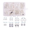   Jewelry Basics Class Kit Silver Lobster Clasp Jump Rings Alloy Drop End Pieces Ribbon Ends Mix 8 Style in In A Box FIND-PH0002-01S-B-1