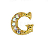 Alloy Gold Rhinetone Letters Nail Stud Cabochons MRMJ-S047-023G-1