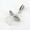 Lovely Wedding Dress Angel Alloy European Dangle  Large Hole Pendants PALLOY-JF00004-06-2