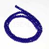 Faceted Rondelle Glass Beads Strands GLAA-I033-3mm-01-2