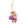 Christmas Theme DIY Diamond Painting Keychain Kits XMAS-PW0001-115-3