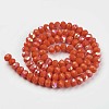 Electroplate Opaque Solid Color Glass Beads Strands EGLA-A034-P4mm-L03-2