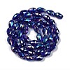 Transparent Electroplate Glass Beads Strands EGLA-N013-T10mm-B07-2