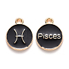 Alloy Enamel Pendants X-ENAM-S124-01B-08H-1