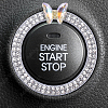 2Pcs Alloy Rhinestone Car Stickers STIC-CN0001-08-1