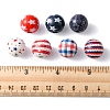 42Pcs 7 Styles Independence Day Theme Schima Wood Beads WOOD-FS0001-01-6